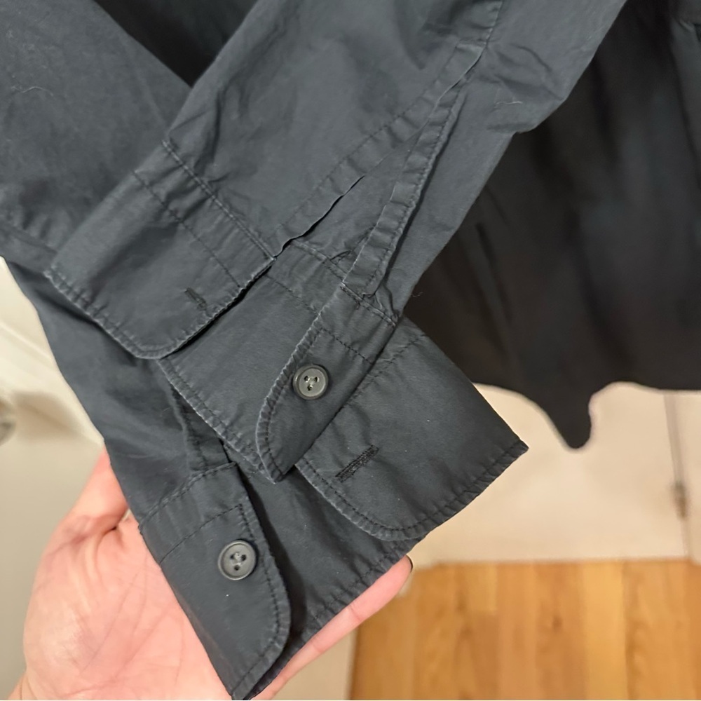 G-Star Raw Denim Correct Line Long Sleeve Shirt Dress L Button Up Black Pockets — image 5 of 8